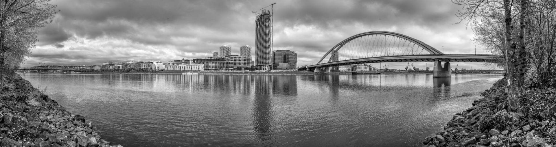 Bratislava - sitting by the Danube river
